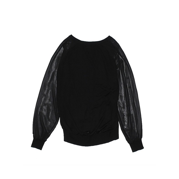 H&M Black Sweater with Sheer Sleeves - Picture 1 of 2